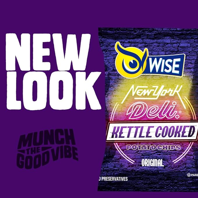 WISE Snacks NY Deli Kettle Potato Chips, Original