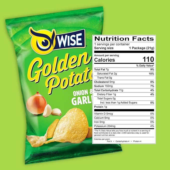 Wise Snacks Onion and Garlic Potato Chips