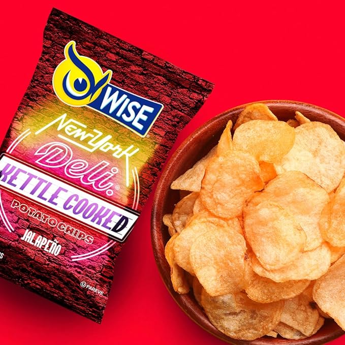 Wise Snacks NY Deli Kettle Potato Chips, Jalapeno