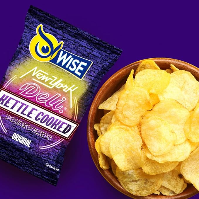 WISE Snacks NY Deli Kettle Potato Chips, Original