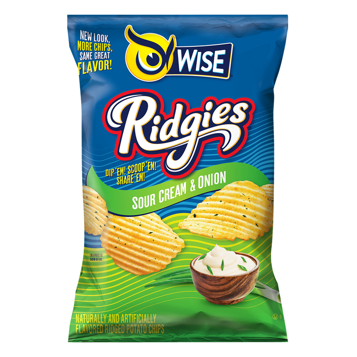 Ridgies Sour Cream & Onion Potato Chips